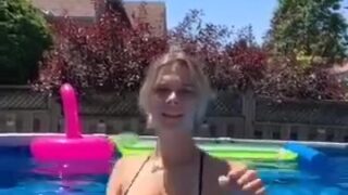 Ashley Matheson!!! Sexy in pool – Hot tiktok girl new video update